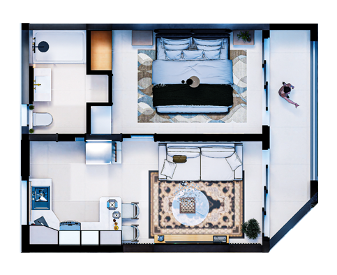 1 Bedroom Apartments 2 1 Bedroom Apartment (Type 1)